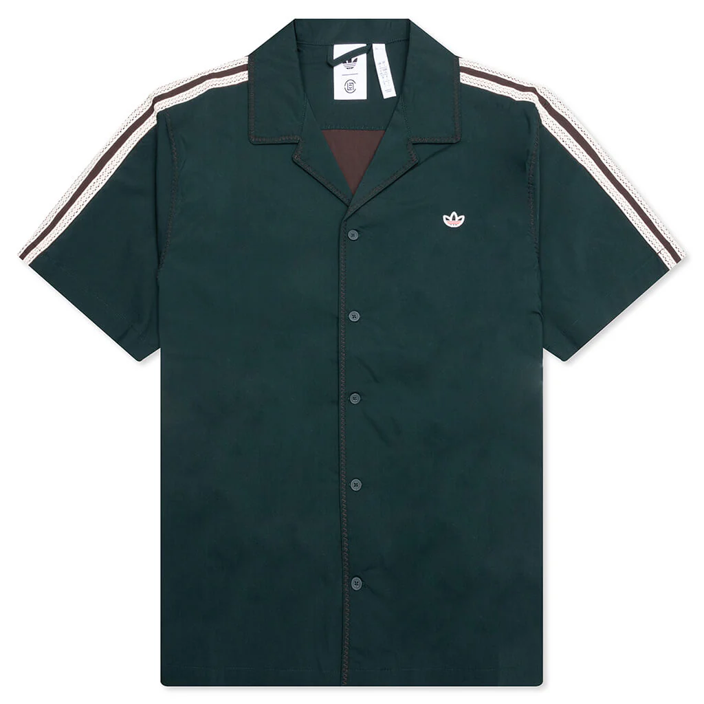 Adidas Originals x CLOT Bowling Shirt by Edison Chen - Dark Brown