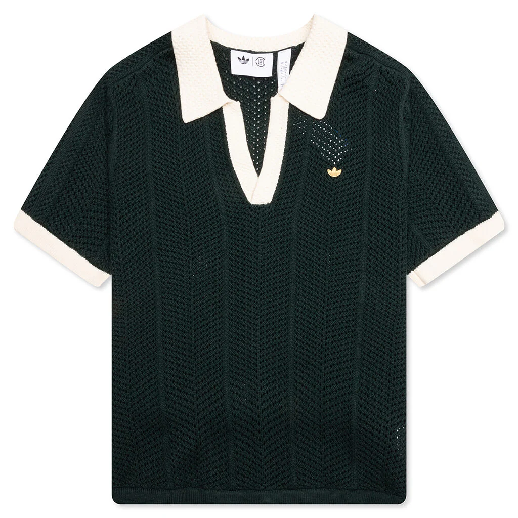 Adidas Originals x CLOT Knit Polo by Edison Chen - Green Night