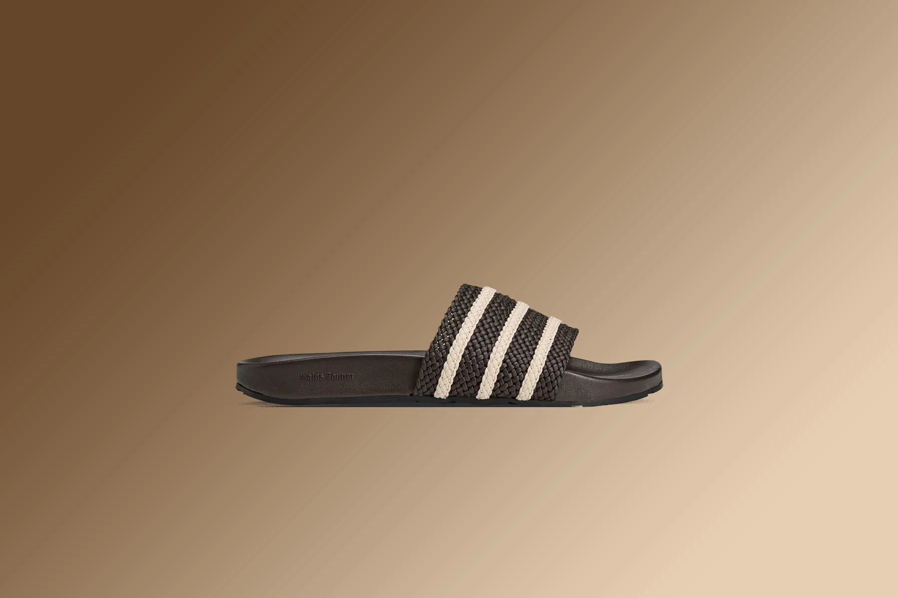 Adidas Originals x Wales Bonner Adilette - Dark Brown/Wonder White/Night Brown - Image 6