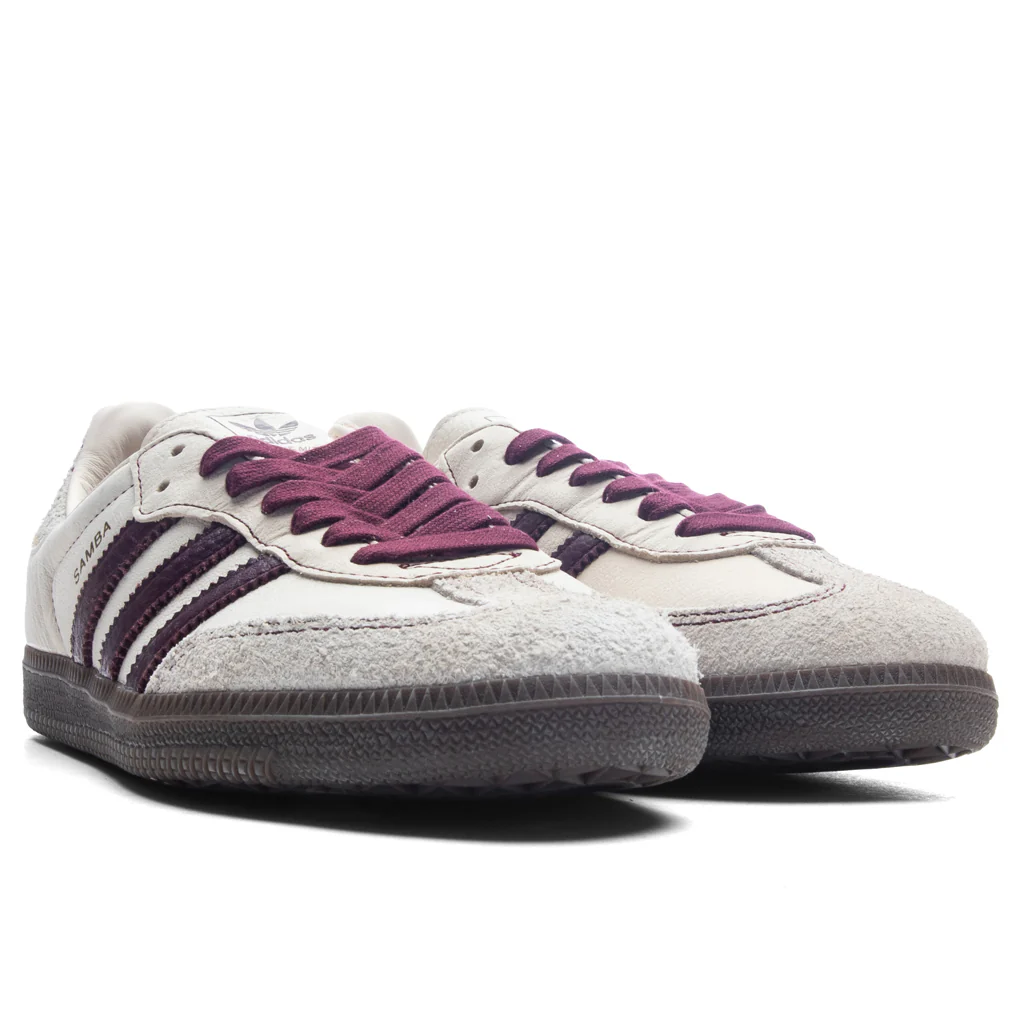 Women's Samba OG - Wonder White/Maroon/Putgre - Image 2