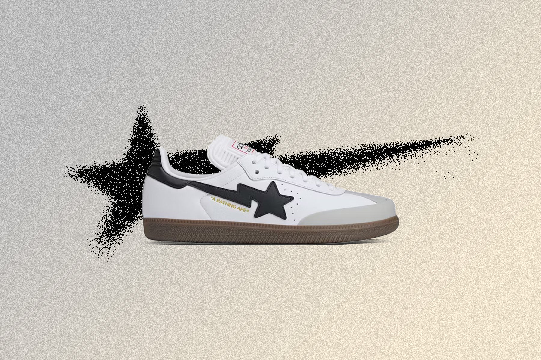 Adidas x BAPE Samba - Cloud White/Core Black/Gum - Image 5