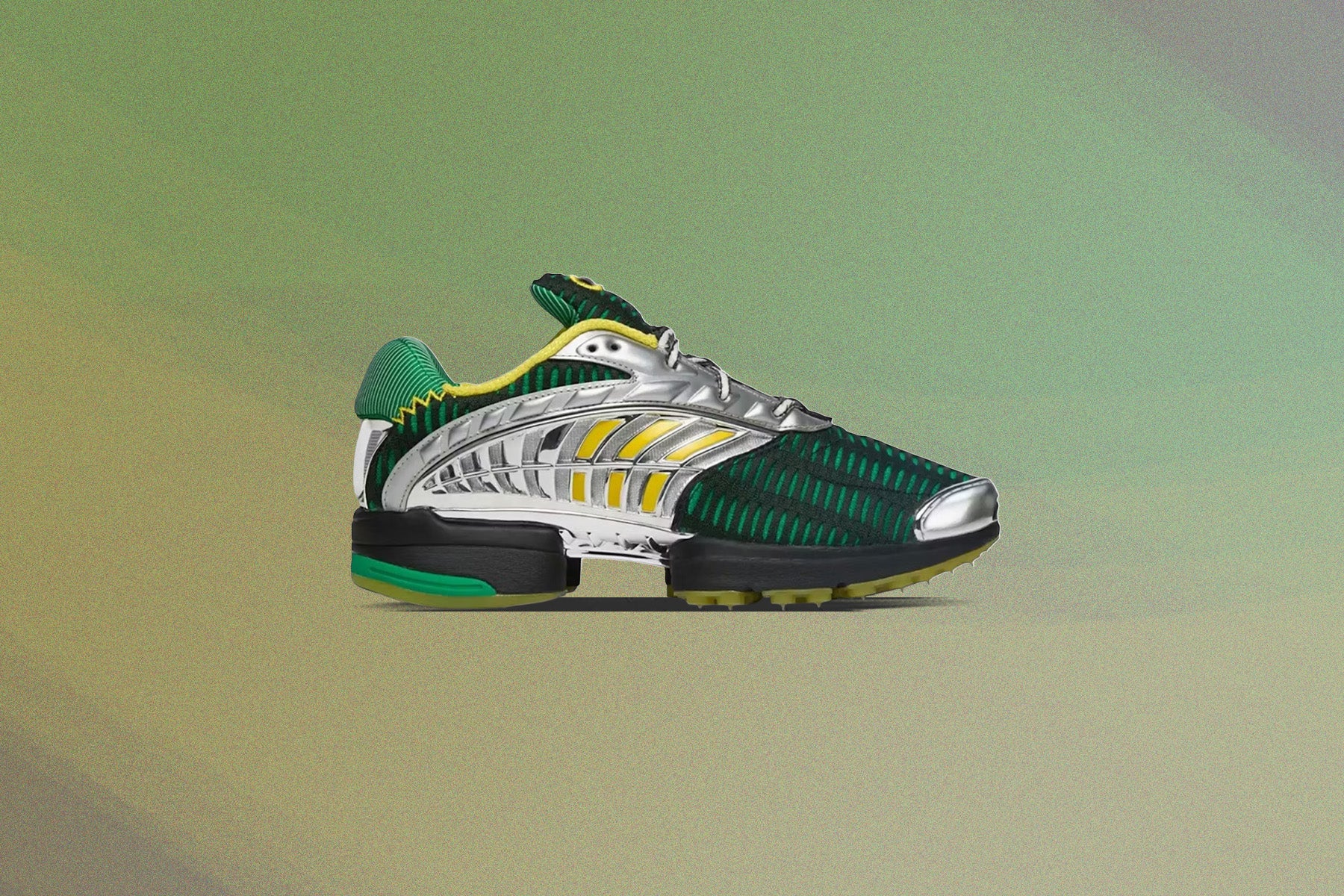 Adidas x Brain Dead Climacool 2 - Core Black/Impact Yellow/Silver Metallic - Image 5