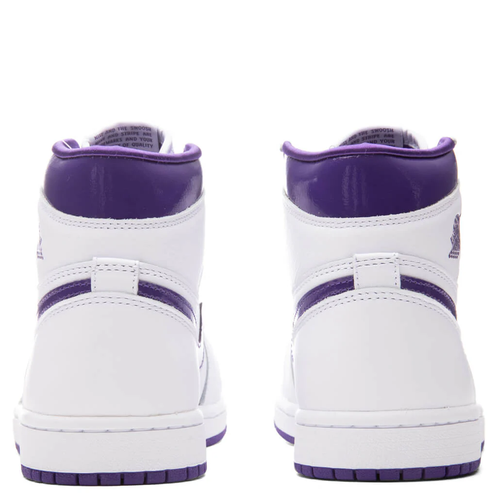 Women's Air Jordan 1 Retro Hi - White/Court Purple - Image 4