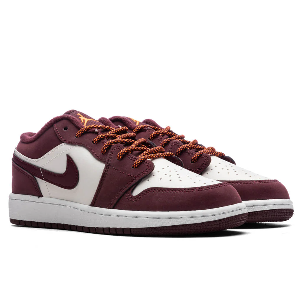 Air Jordan 1 Low (GS) - Phantom/Night Maroon/Total Orange - Image 2