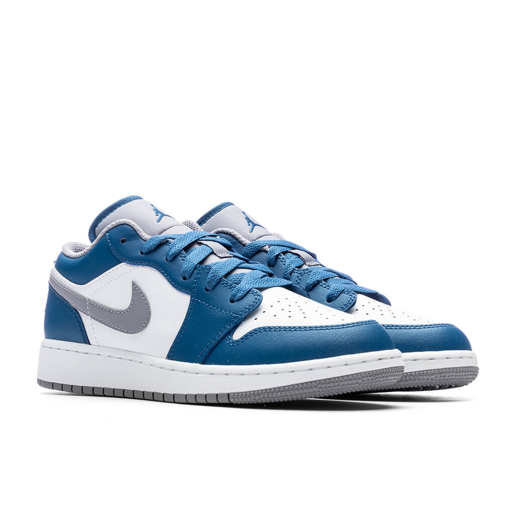 Air Jordan 1 Low (GS) - True Blue/Cement Grey/White - Image 2