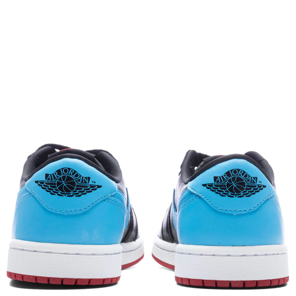Women's Air Jordan 1 Retro Low OG - Black/Dark Powder Blue/Gym Red - Image 4
