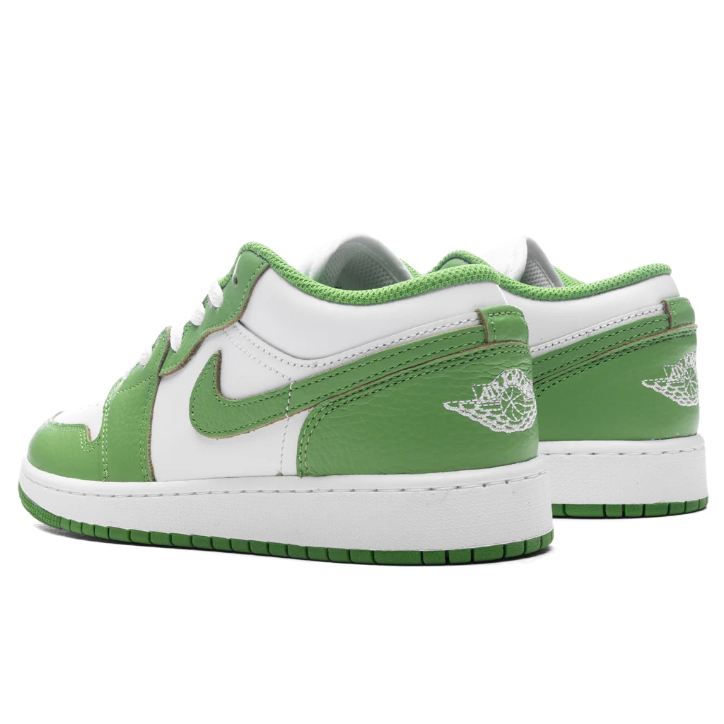 Air Jordan 1 Low SE (GS) - White/Chlorophyll/Lightening - Image 3