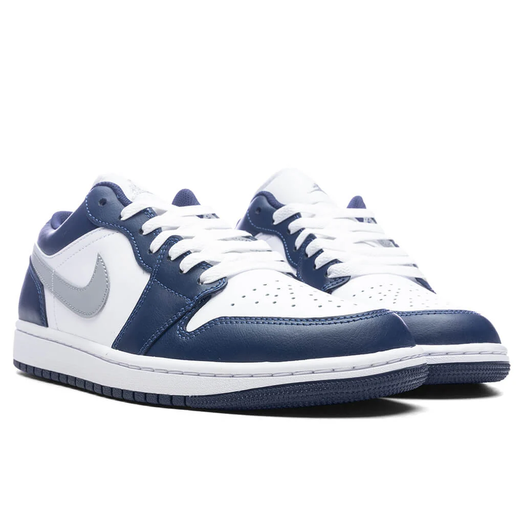 Air Jordan 1 Low - White/Wolf Grey/Midnight Navy - Image 2