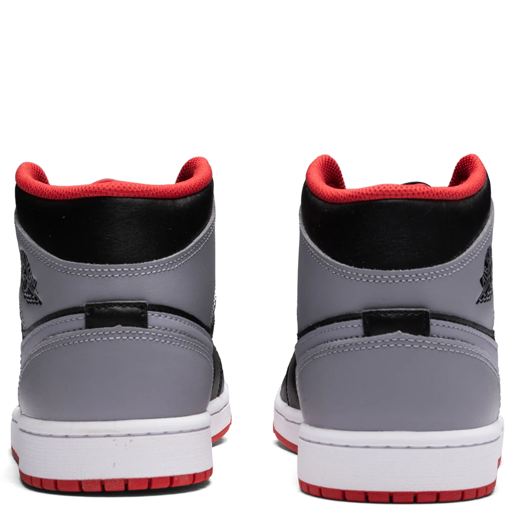 Air Jordan 1 Mid - Black/Cement Grey/Fire Red - Image 4