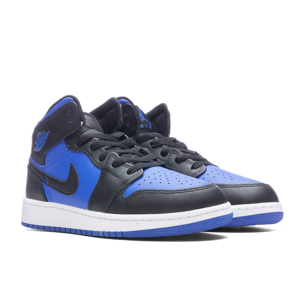 Air Jordan 1 Mid (GS) - Black/Royal Blue/Black - Image 2