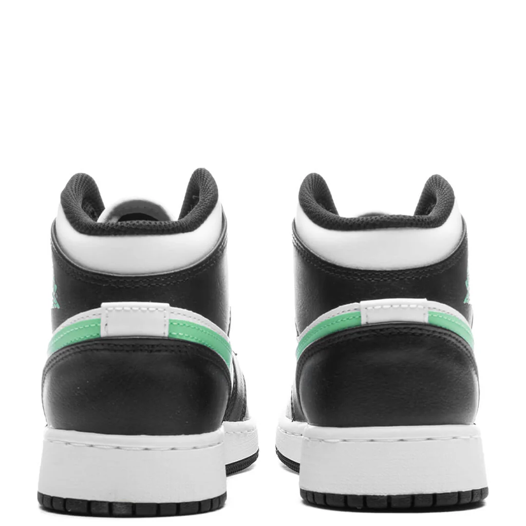 Air Jordan 1 Mid (GS) - White/Green Glow/Black - Image 4