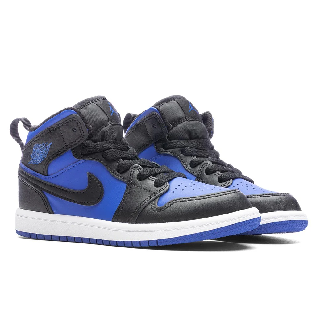 Air Jordan 1 Mid (PS) - Black/Royal Blue/White - Image 2