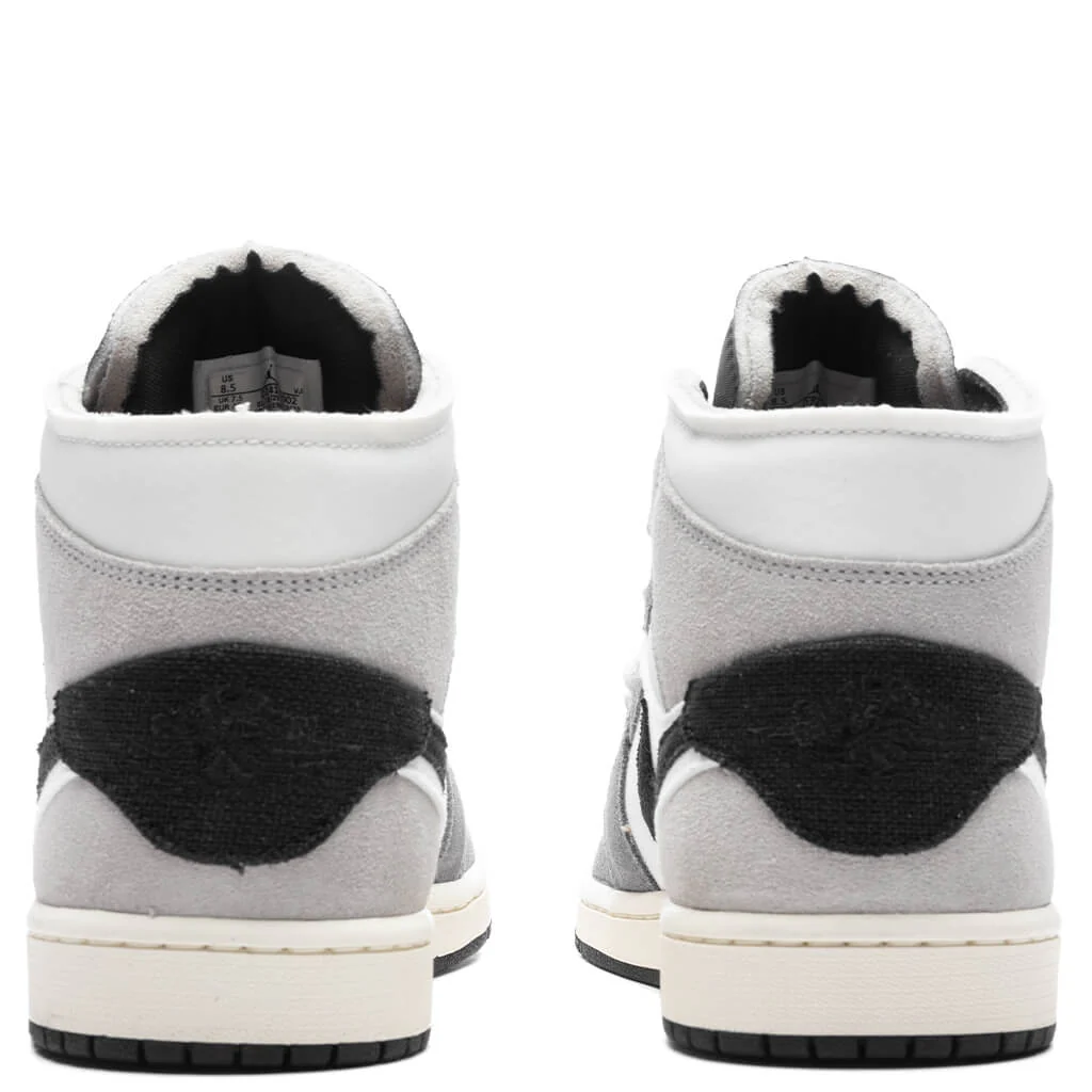 Air Jordan 1 Mid SE Craft - Cement Grey /Black/White - Image 4