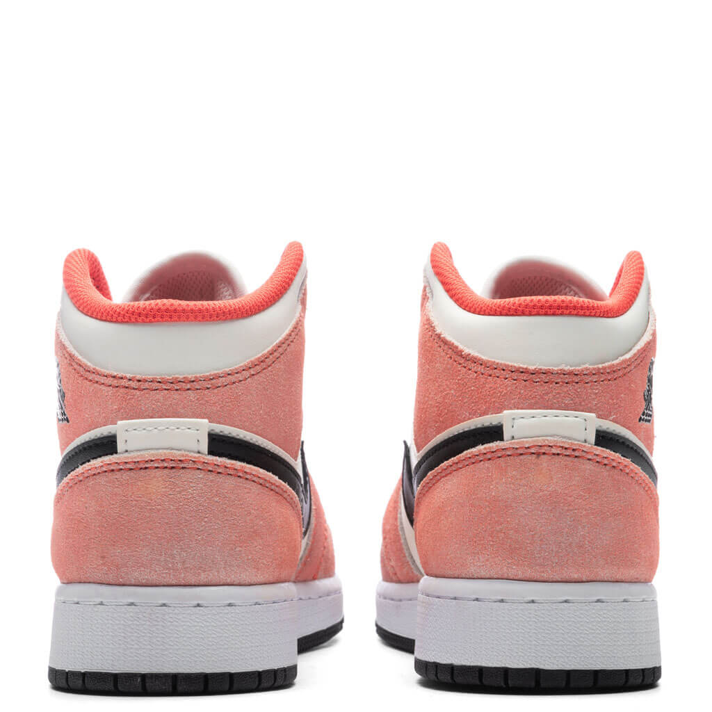 Air Jordan 1 Mid SE (GS) - Team Orange/Black/Sail - Image 4