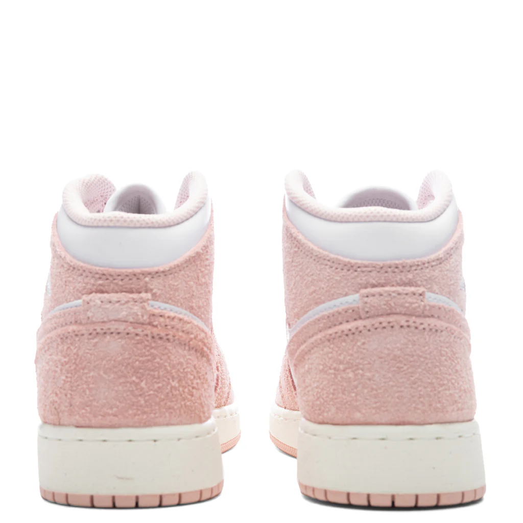 Air Jordan 1 Mid SE (GS) - White/Legend Pink/Sail - Image 4