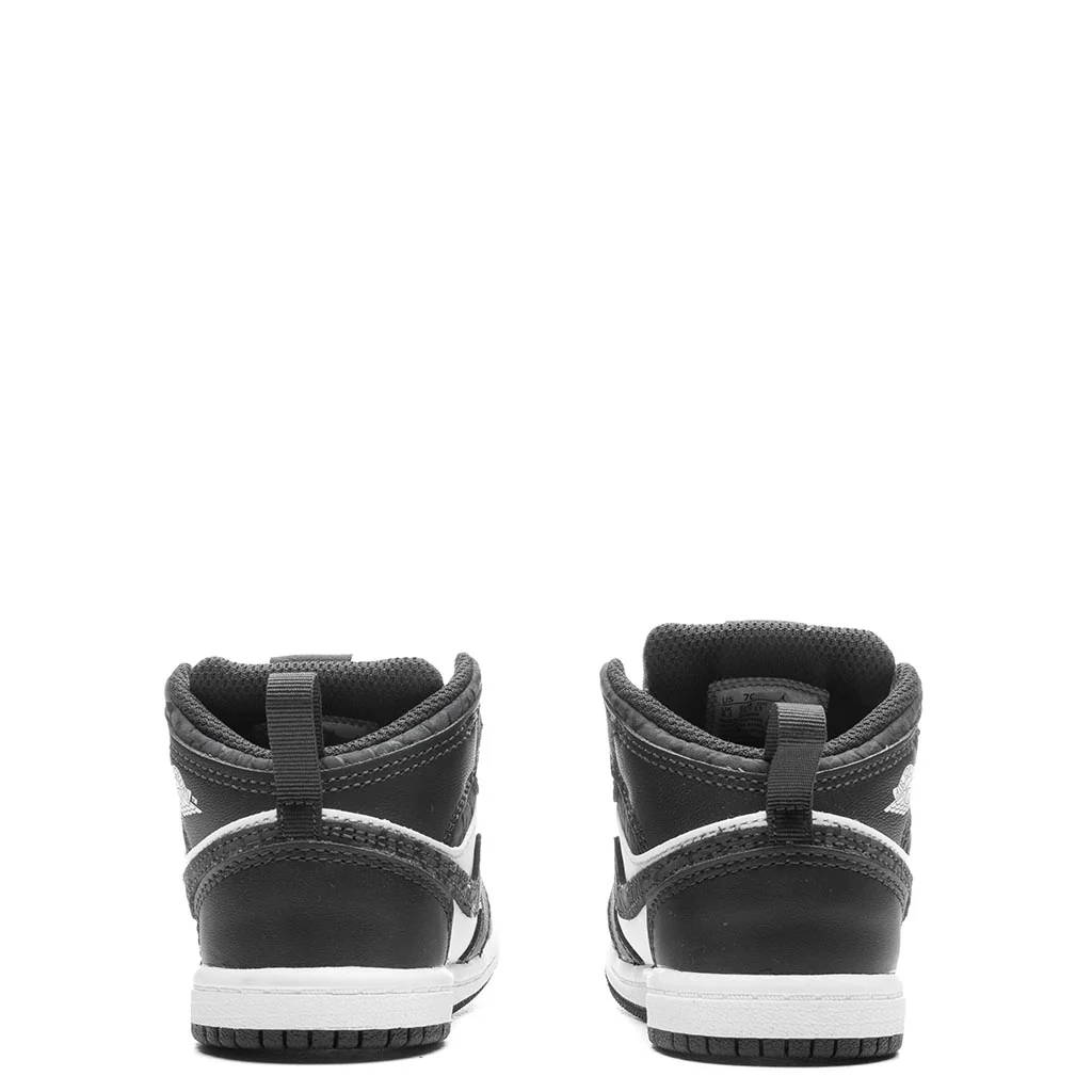 Air Jordan 1 Mid SE (TD) - Off Noir/Black/White - Image 4