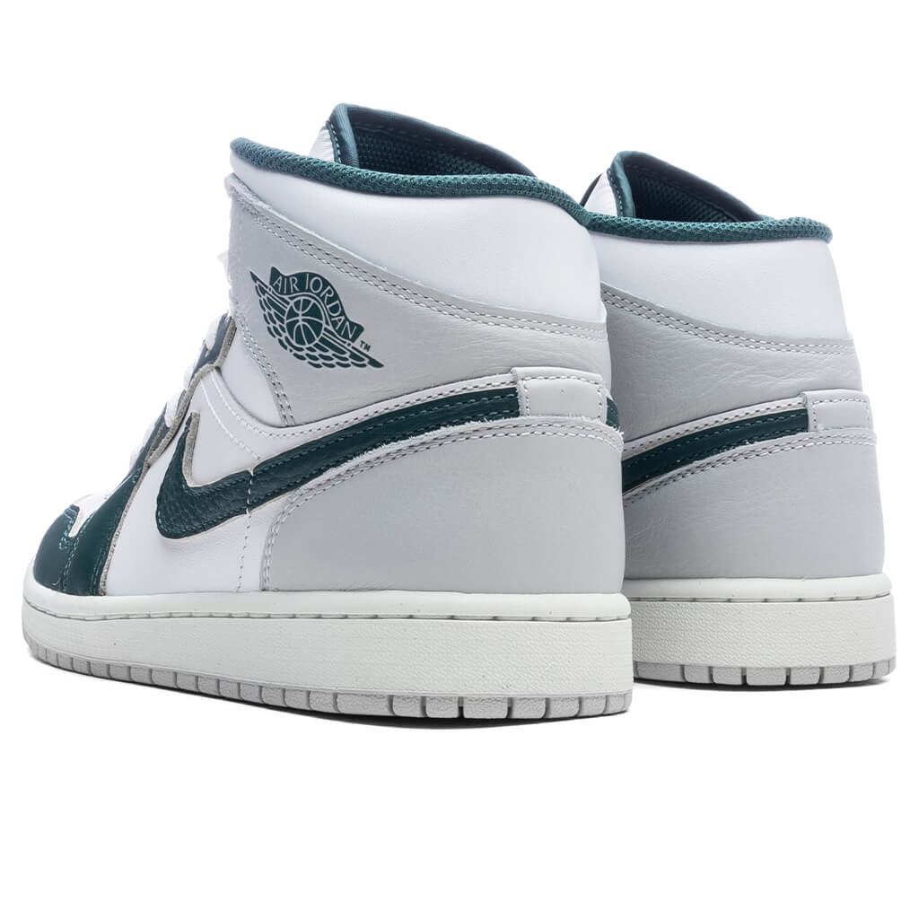 Air Jordan 1 Mid SE - White/Oxidized Green/Sail - Image 3