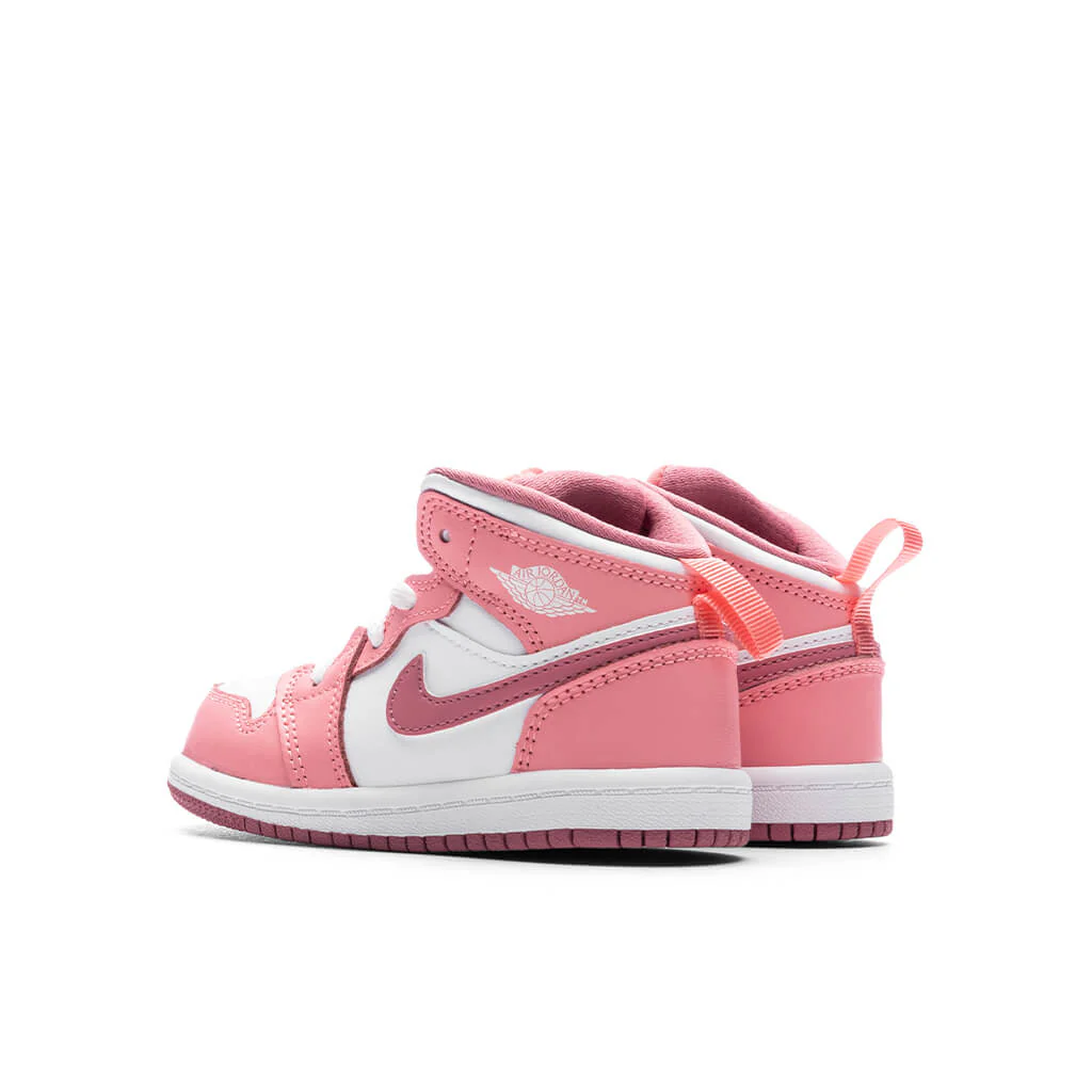 Air Jordan 1 Mid (TD) - Coral Chalk/Desert Berry/White - Image 3