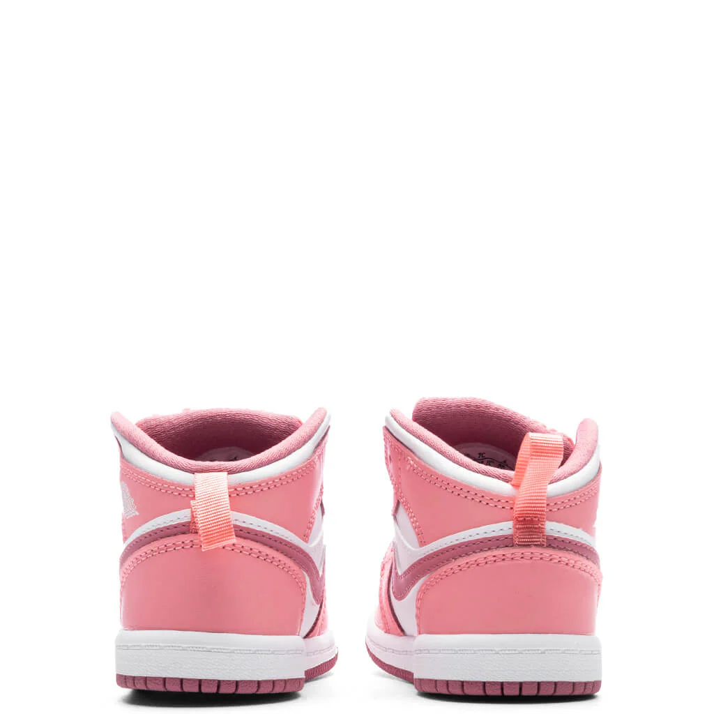 Air Jordan 1 Mid (TD) - Coral Chalk/Desert Berry/White - Image 4