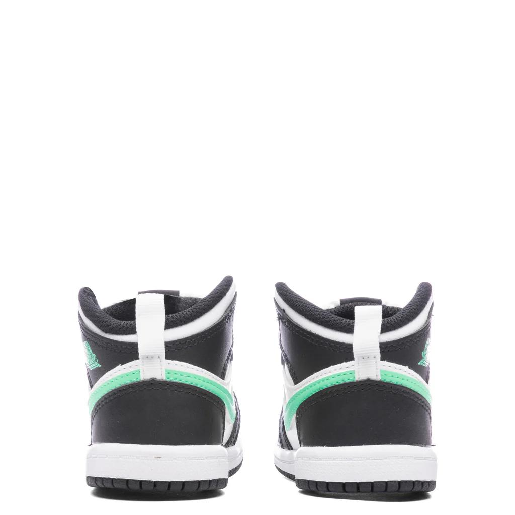 Air Jordan 1 Mid (TD) - White/Green Glow/Black - Image 4