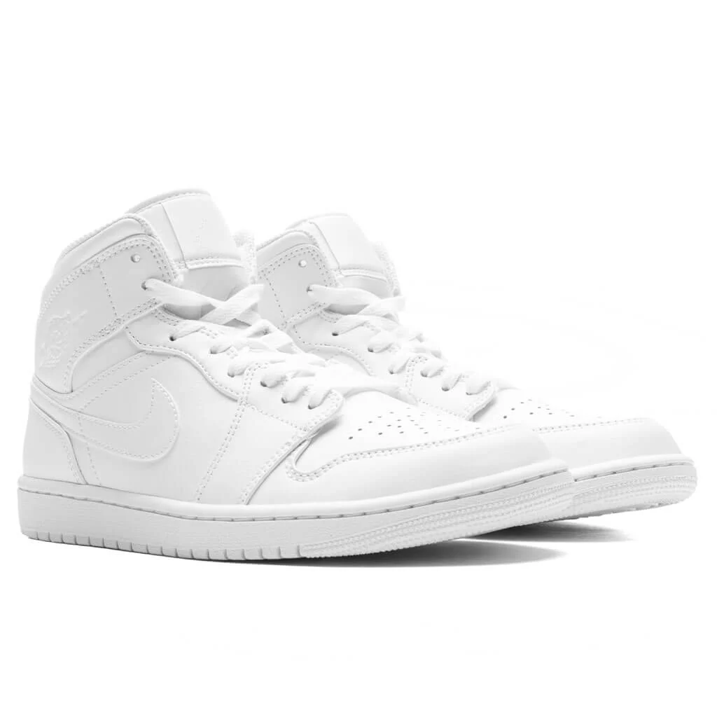 Air Jordan 1 Mid - Triple White - Image 2