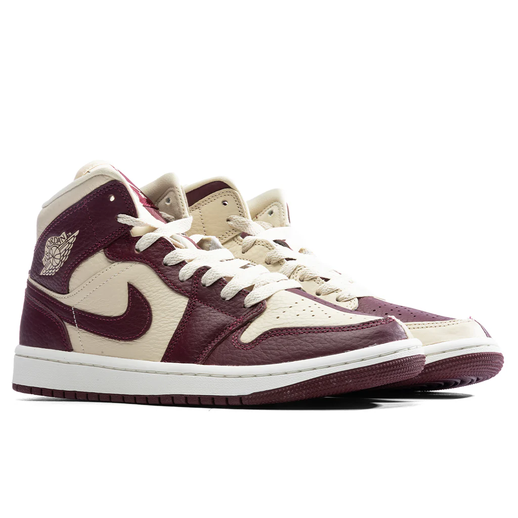 Women's Air Jordan 1 Mid - Beach/Cherry Wood Red/Sail - Image 2