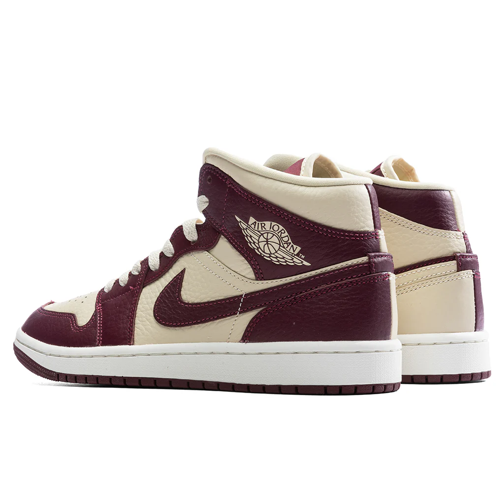 Women's Air Jordan 1 Mid - Beach/Cherry Wood Red/Sail - Image 3
