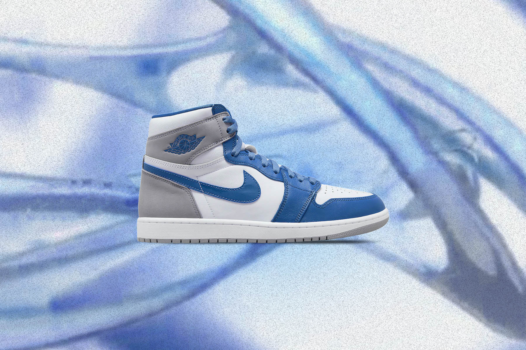 Air Jordan 1 Retro High OG - True Blue/White/Cement Grey - Image 2