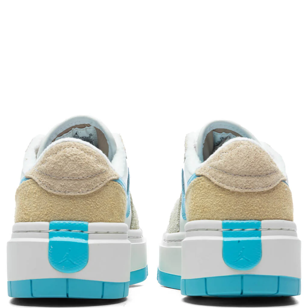Women's Air Jordan 1 Elevate Low Salt Lake City - White/Baltic Blue/Oil Green - Image 4
