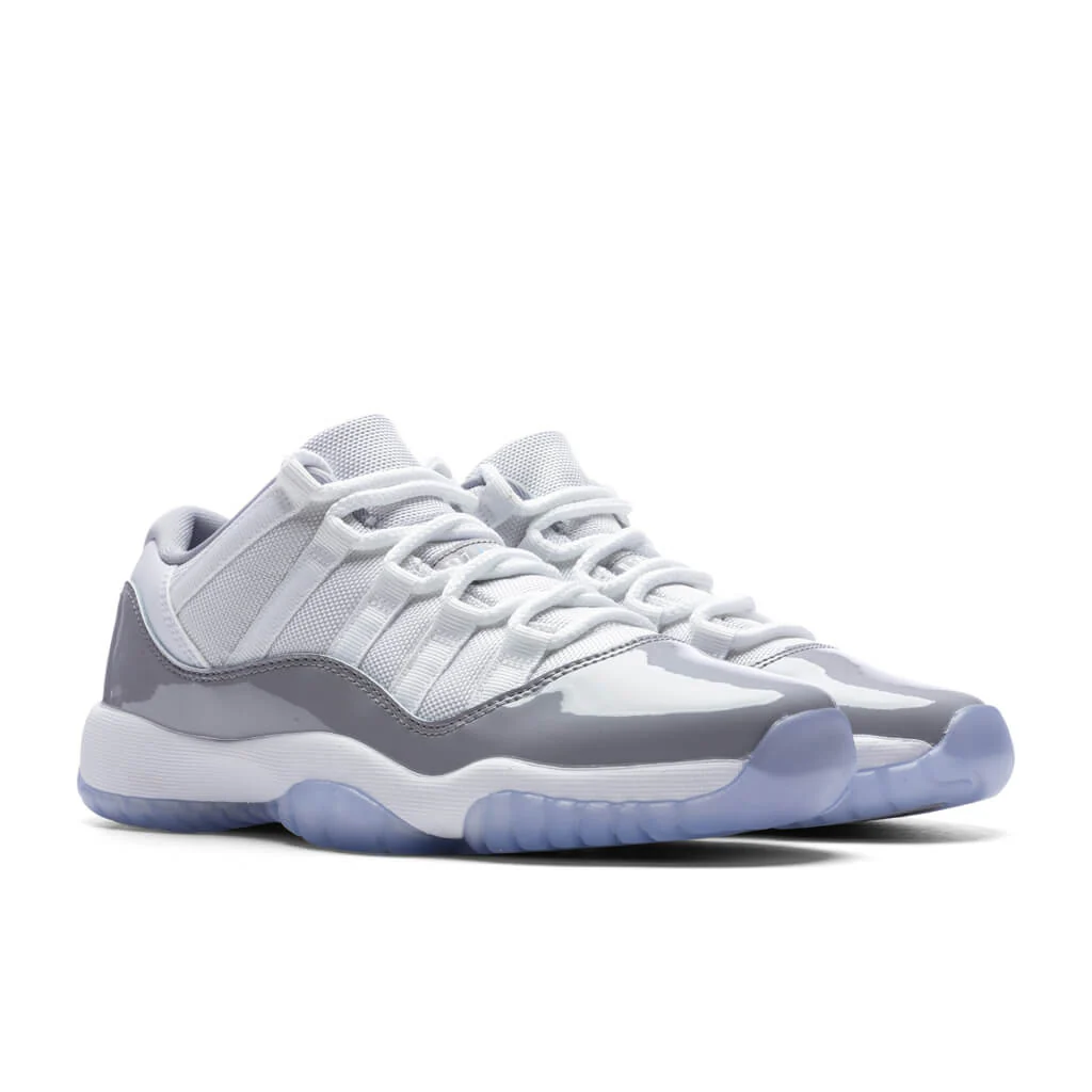 Air Jordan 11 Retro Low Cement Grey (GS) - White/University Blue/Cement Grey - Image 2