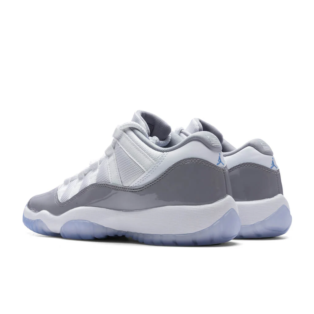 Air Jordan 11 Retro Low Cement Grey (GS) - White/University Blue/Cement Grey - Image 3