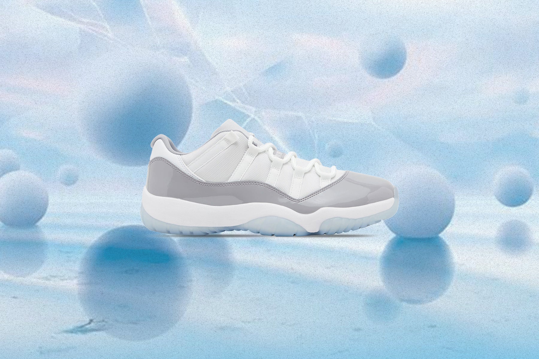 Air Jordan 11 Retro Low Cement Grey - White/University Blue/Cement Grey - Image 5