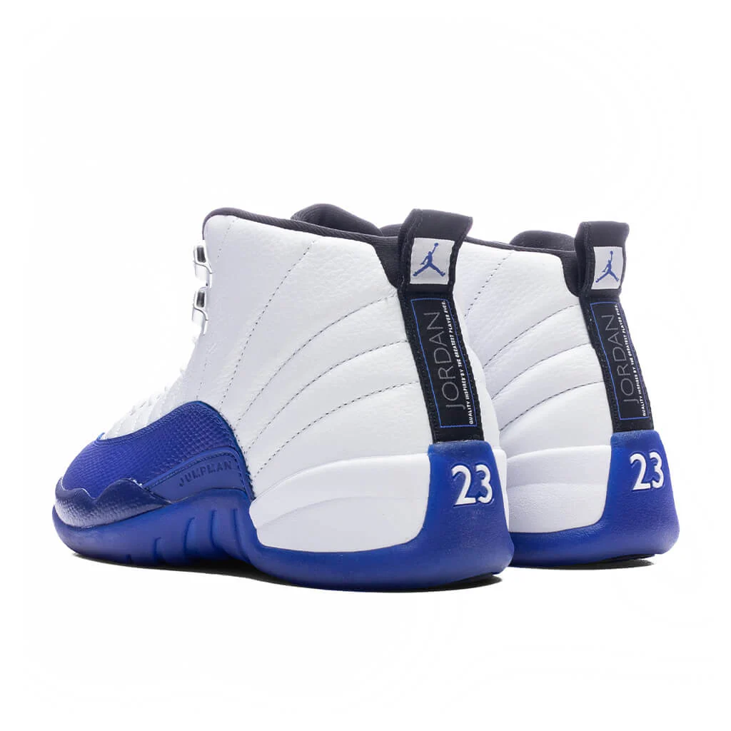 Air Jordan 12 Retro (GS) 'Blueberry' - White/Black/Game Royal - Image 3