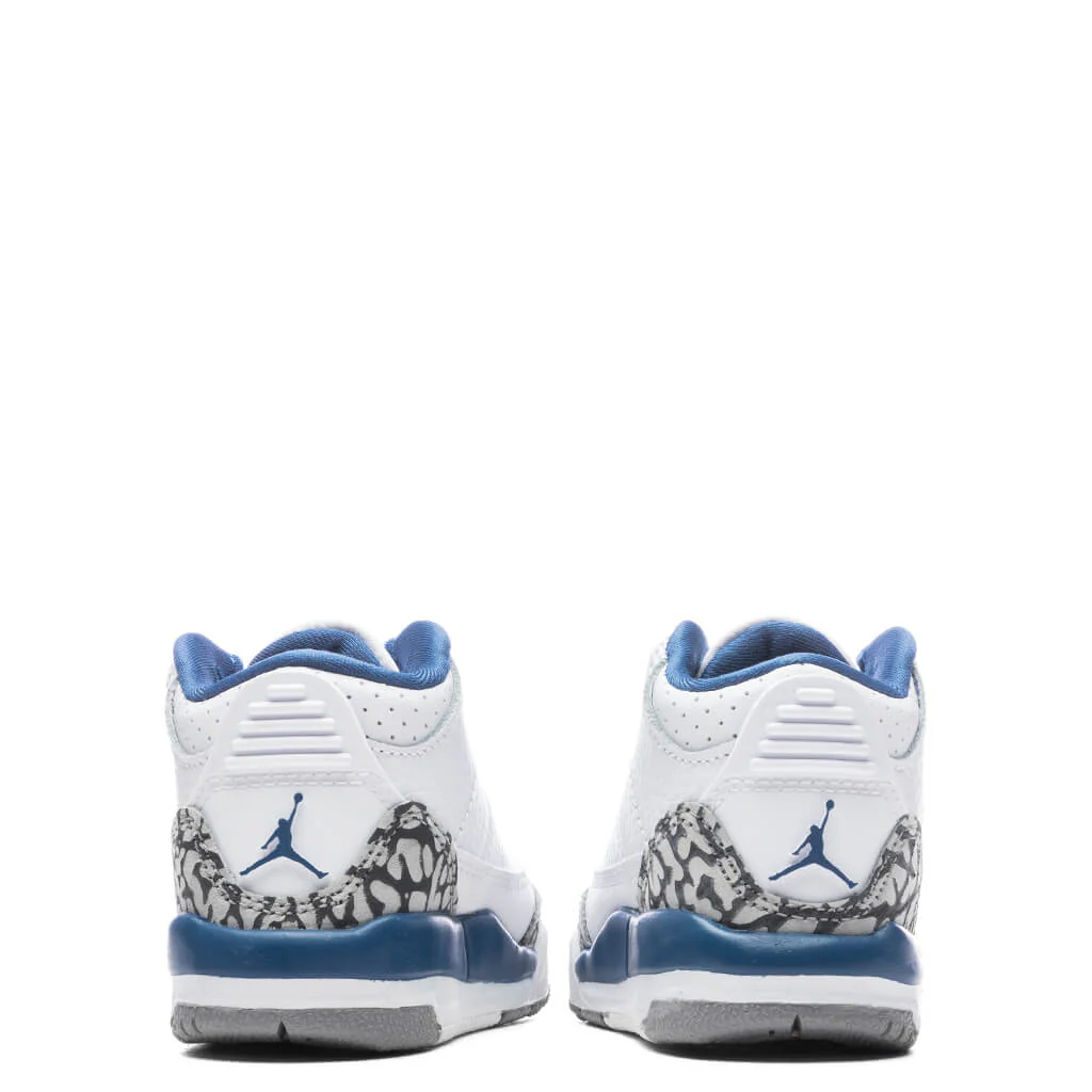 Air Jordan 3 Retro (TD) True Blue and Copper - White/Metallic Copper/True Blue - Image 4