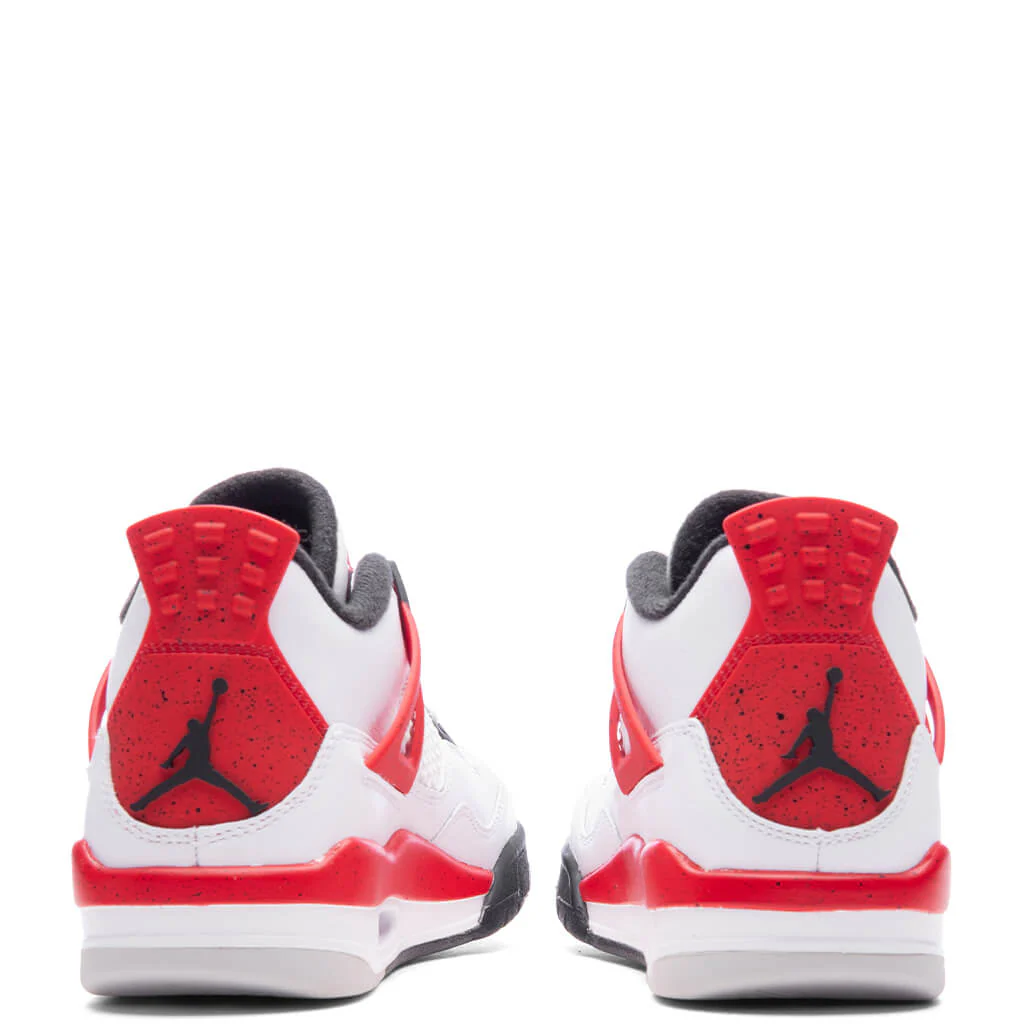 Air Jordan 4 Retro (GS) 'Red Cement' - White/Fire Red/Black - Image 4