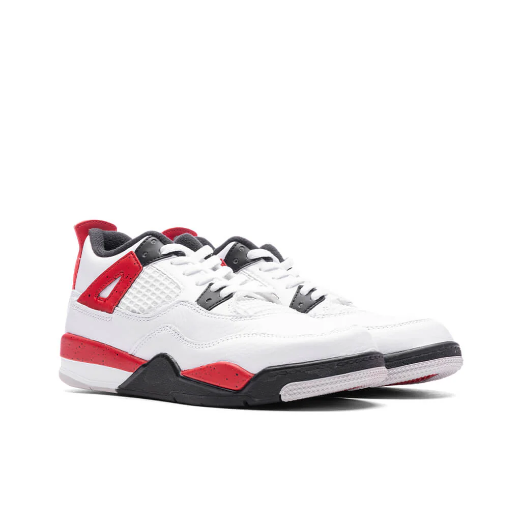 Air Jordan 4 Retro (PS) 'Red Cement' - White/Fire Red/Black - Image 2