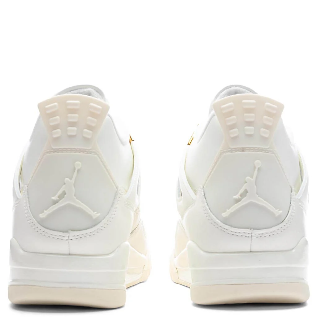 Women's Air Jordan 4 Retro 'Metallic Gold' - Sail/Metallic Gold/Black - Image 4