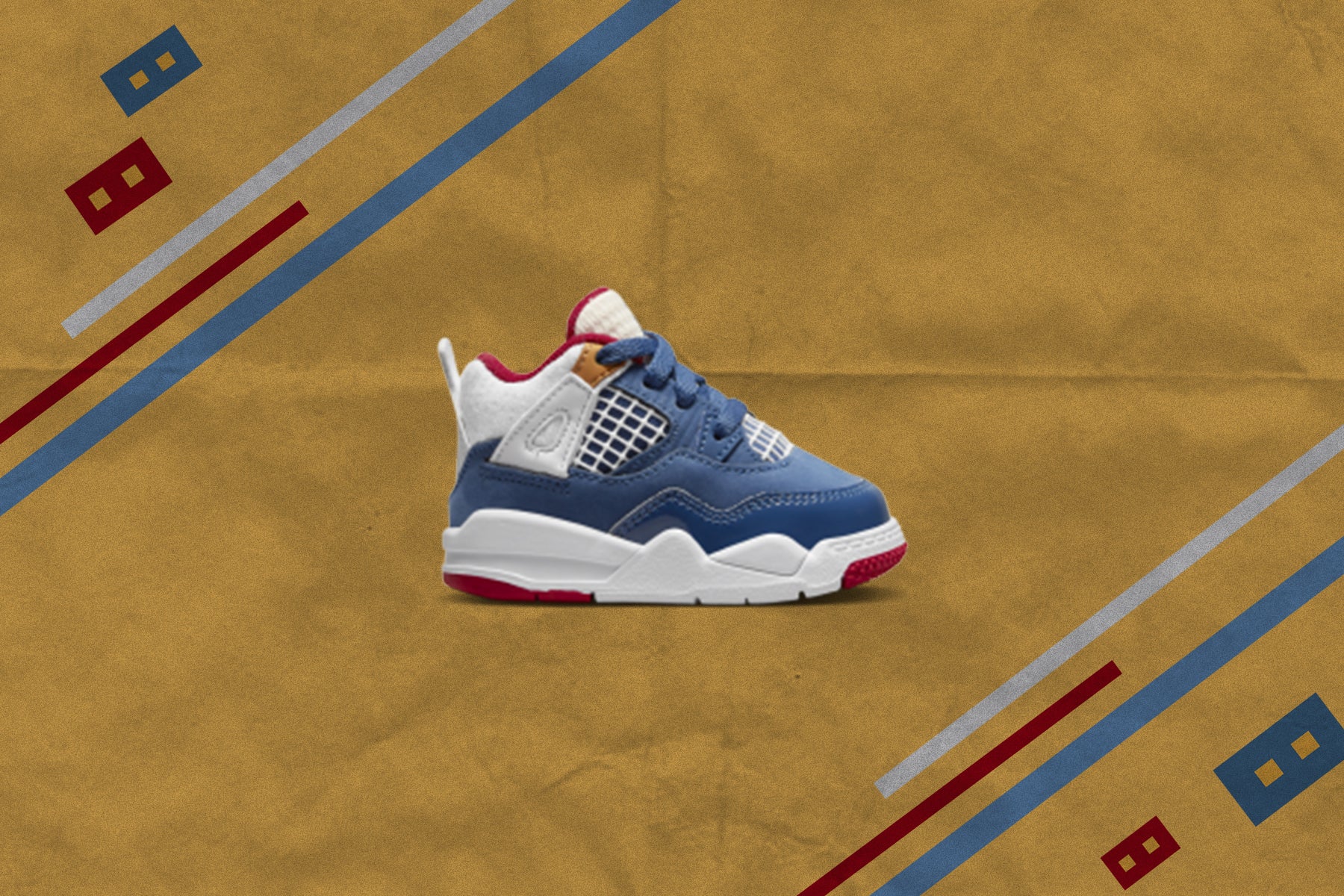 Air Jordan 4 Retro (TD) Messy Room - French Blue/White - Image 2