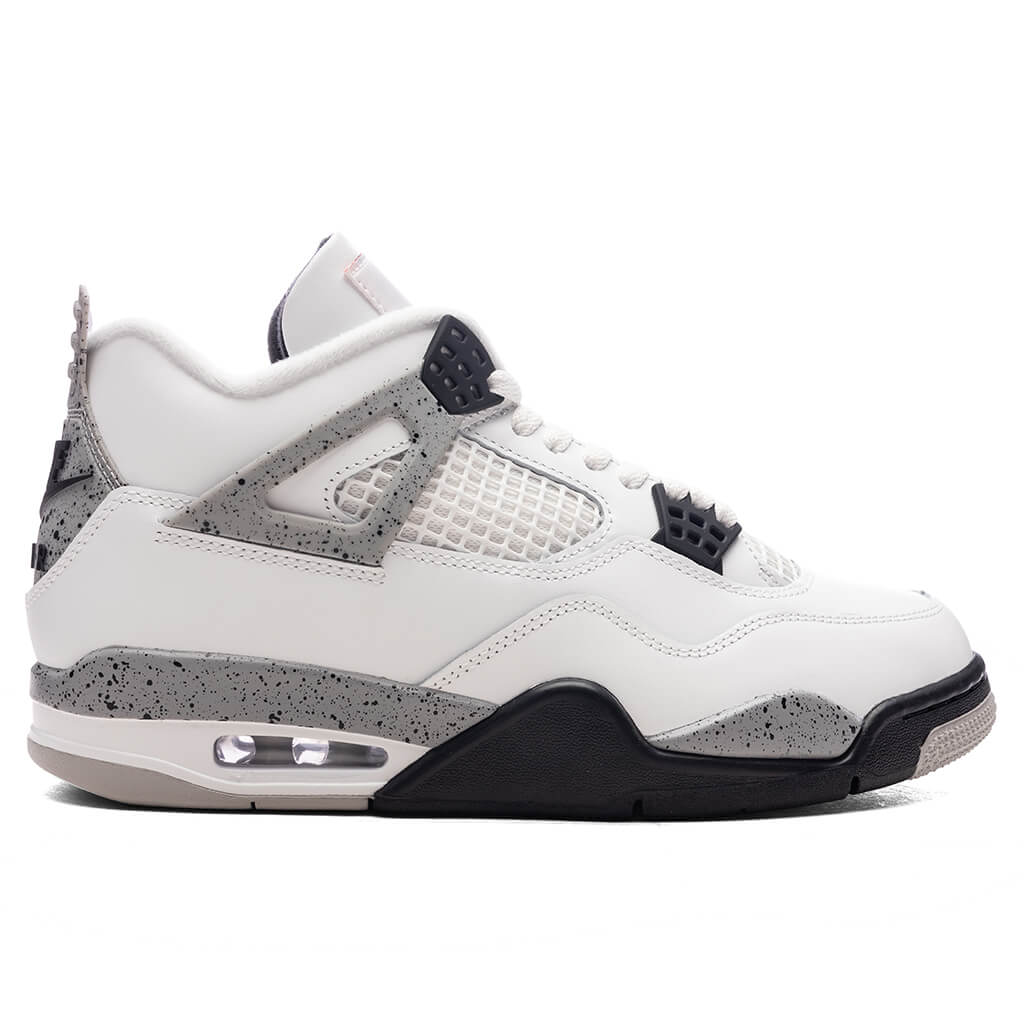 Air Jordan 4 Retro 'White Cement' - Summit White/Fire Red/Cement Grey/Black