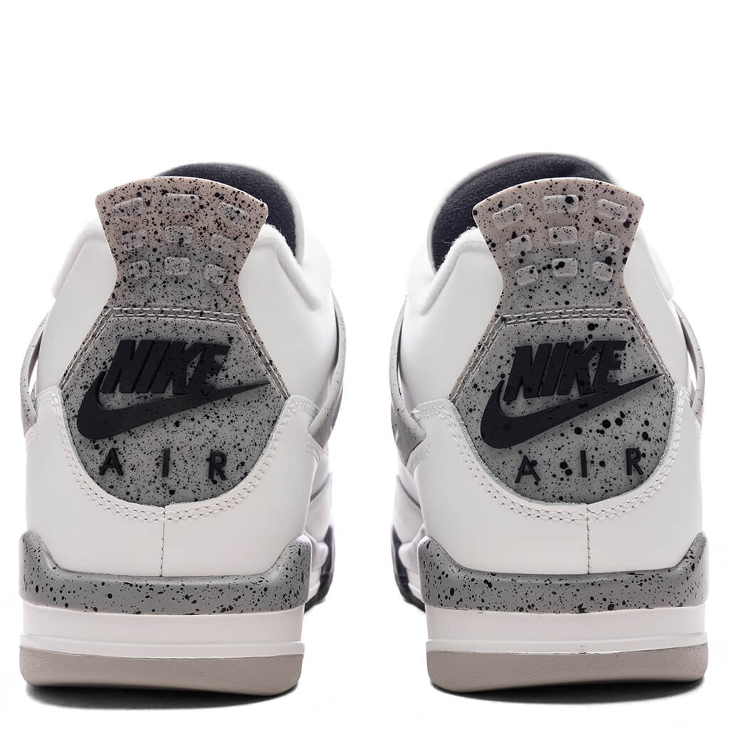 Air Jordan 4 Retro 'White Cement' - Summit White/Fire Red/Cement Grey/Black - Image 4
