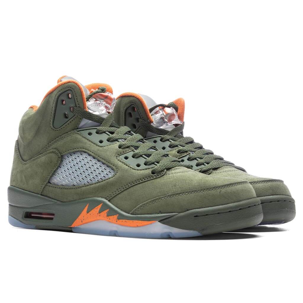 Air Jordan 5 Retro 'Olive' - Army Olive/Solar Orange - Image 2