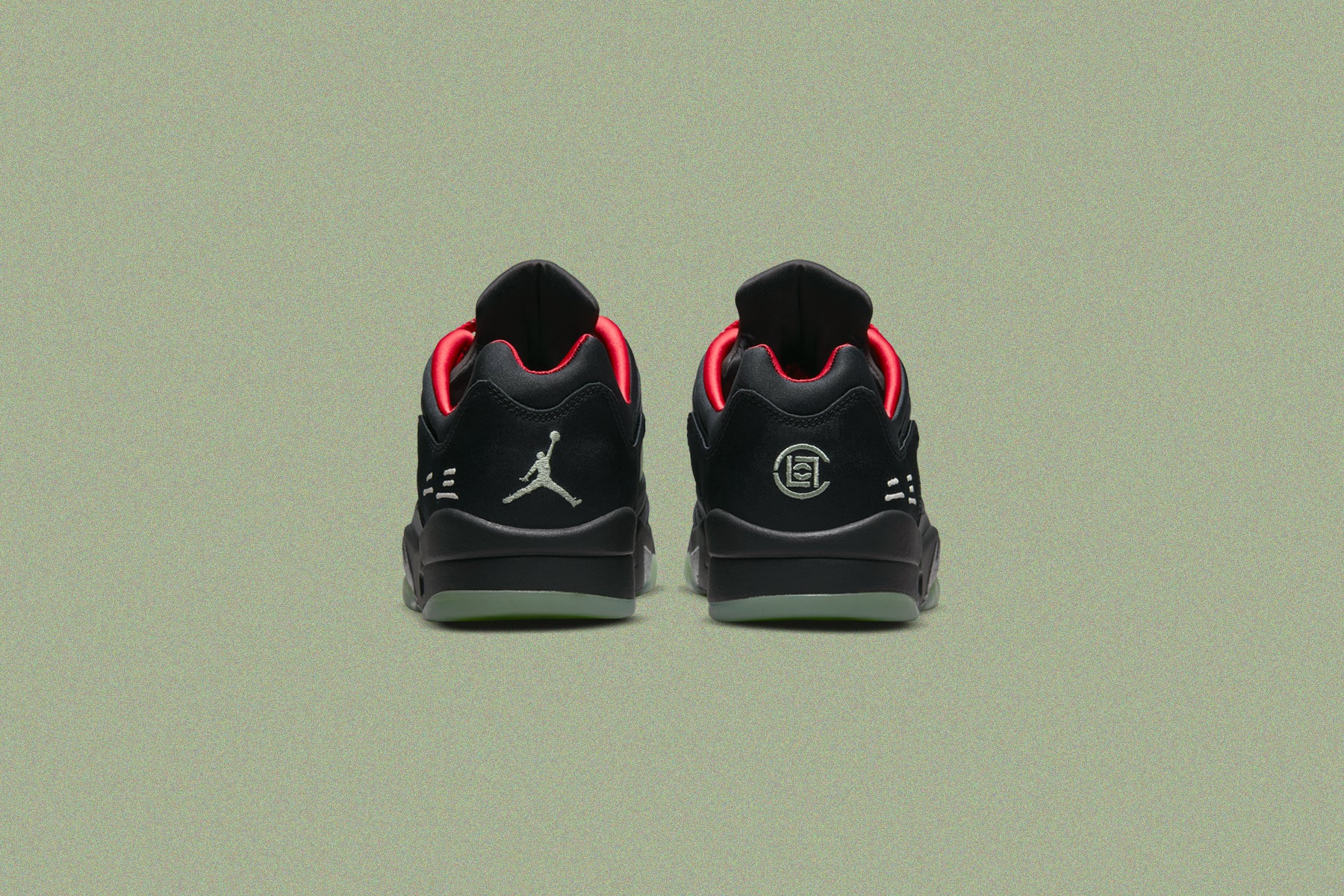 Air Jordan 5 Retro Low SP x CLOT - Black/Classic Jade/Fire Red - Image 5