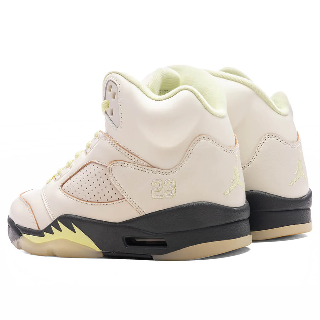 Women's Air Jordan 5 Retro - Sail/Luminous Green/Anthracite - Image 3