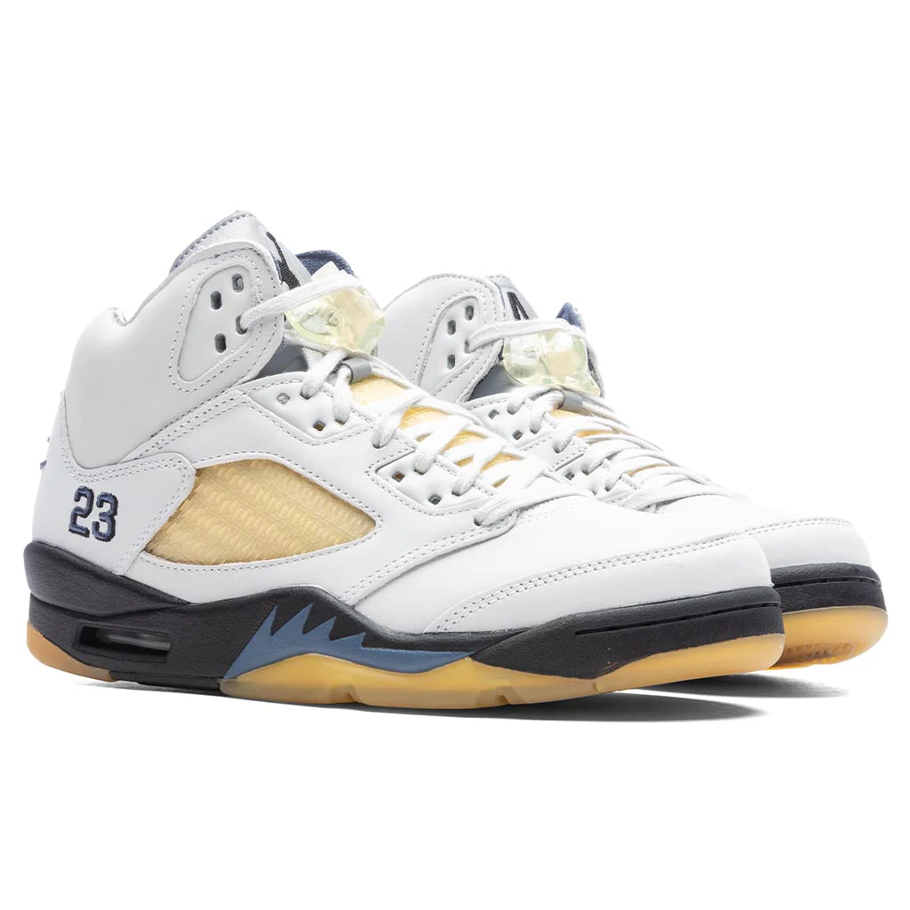 Air Jordan 5 x A Ma Maniére Women's 'Dawn' - Photon Dust/Black/Diffused Blue - Image 2