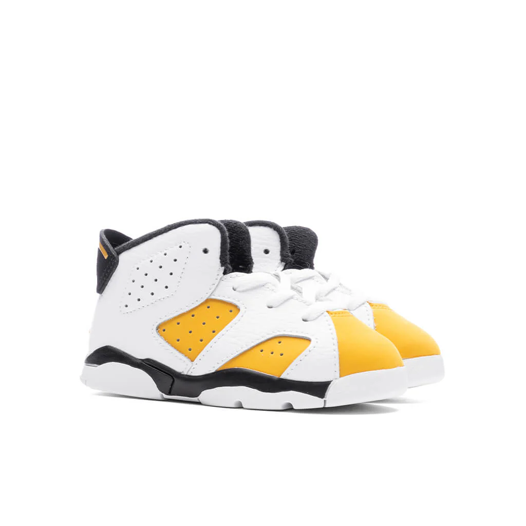 Air Jordan 6 Retro (TD) - White/Yellow Ochre/Black - Image 2