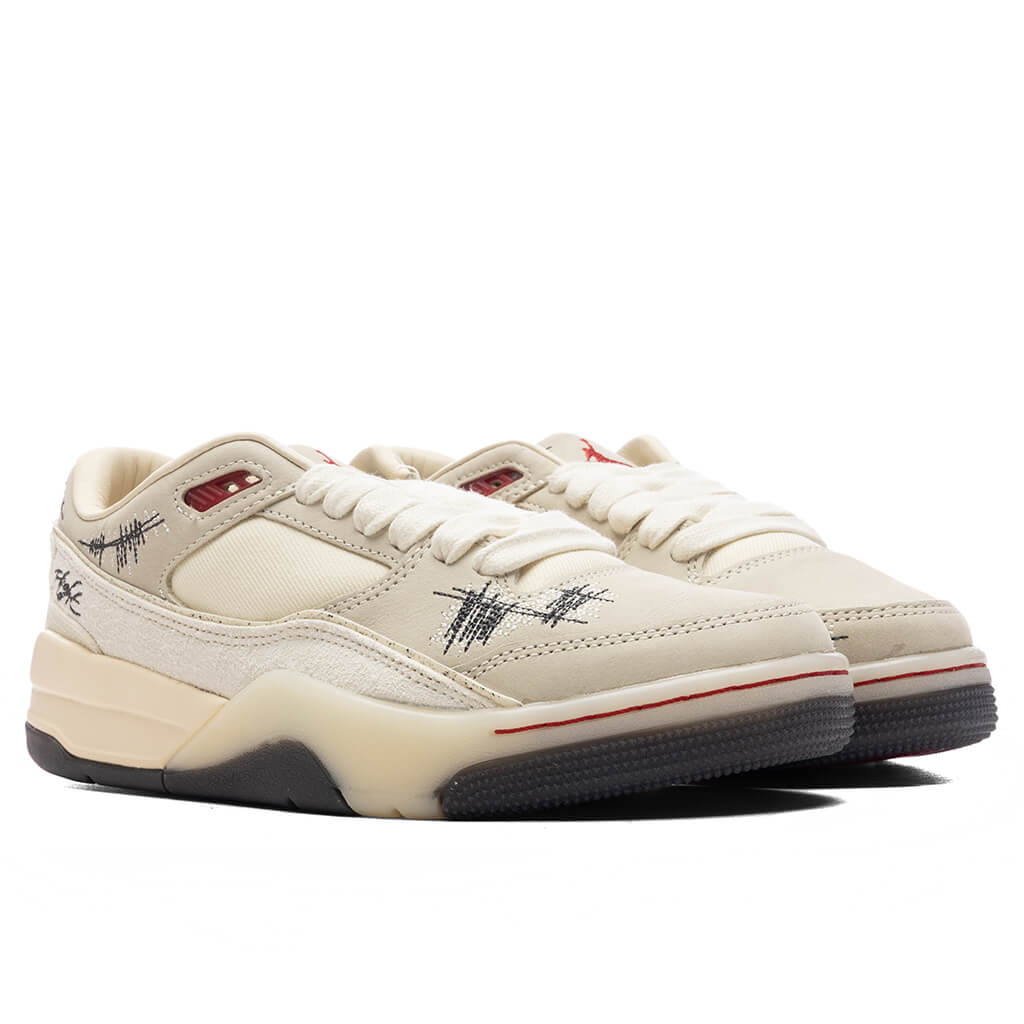 Air Jordan x Téla Women's Flight Court SP 'Crèpe' - Coconut Milk/Varsity Red/Muslin - Image 2