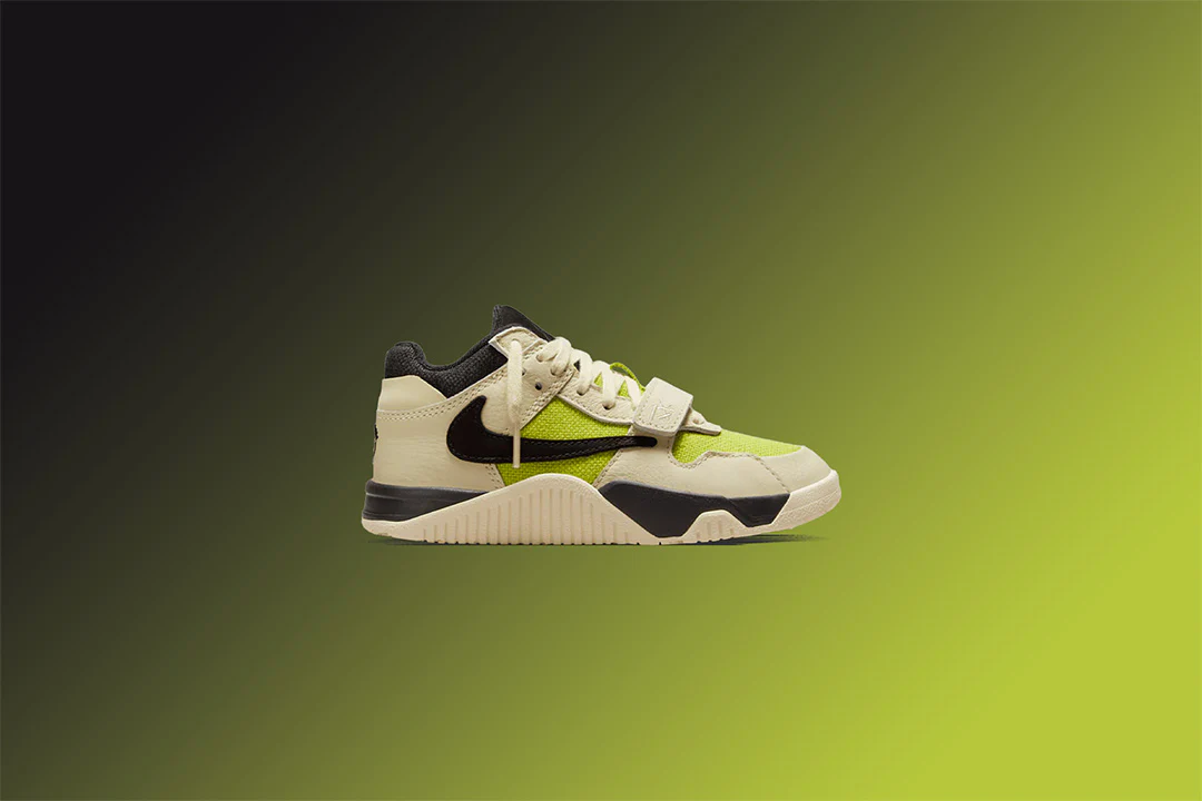 Air Jordan x Travis Scott CJ1 T-Rexx 'Bright Cactus' (PS) - Muslin/Black/Bright Cactus - Image 2