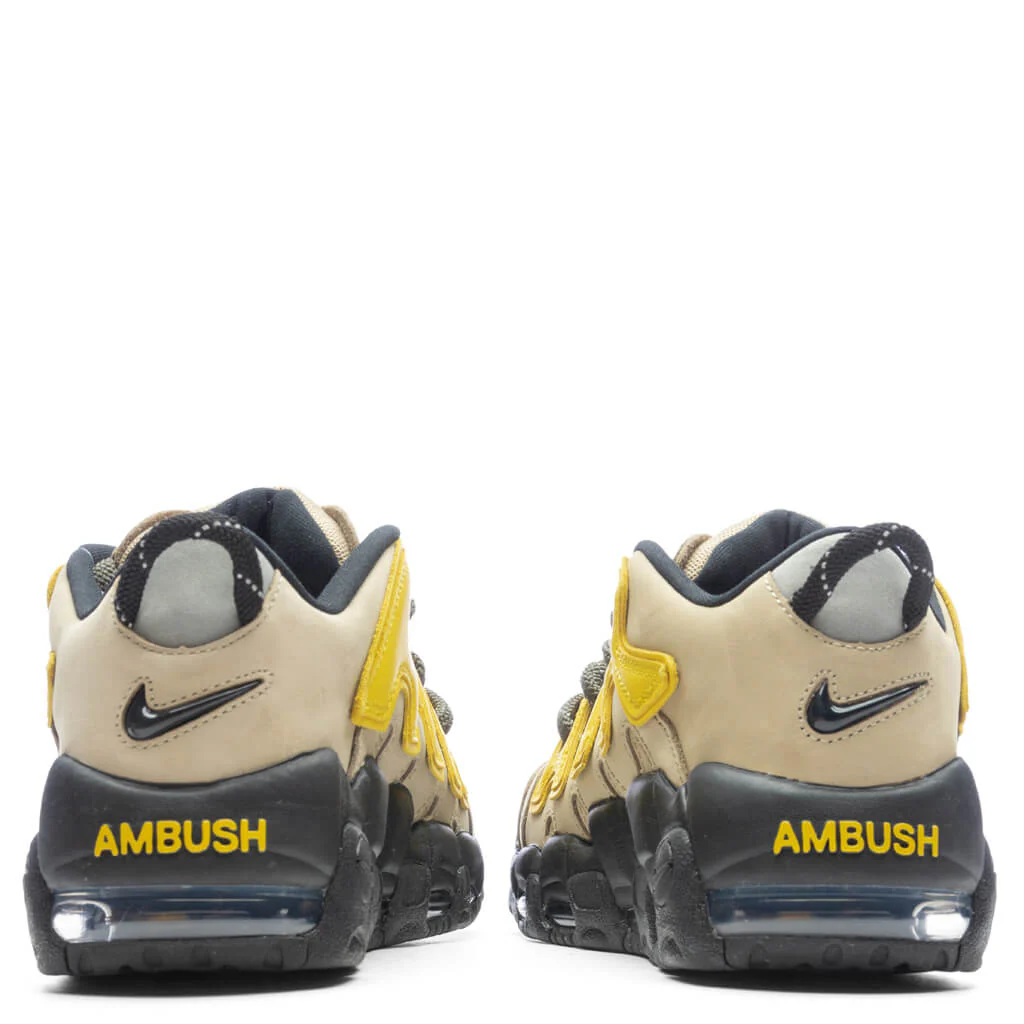 AMBUSH x Nike Air More Uptempo Low Limestone - Limestone/Vivid Sulfur/Black - Image 4