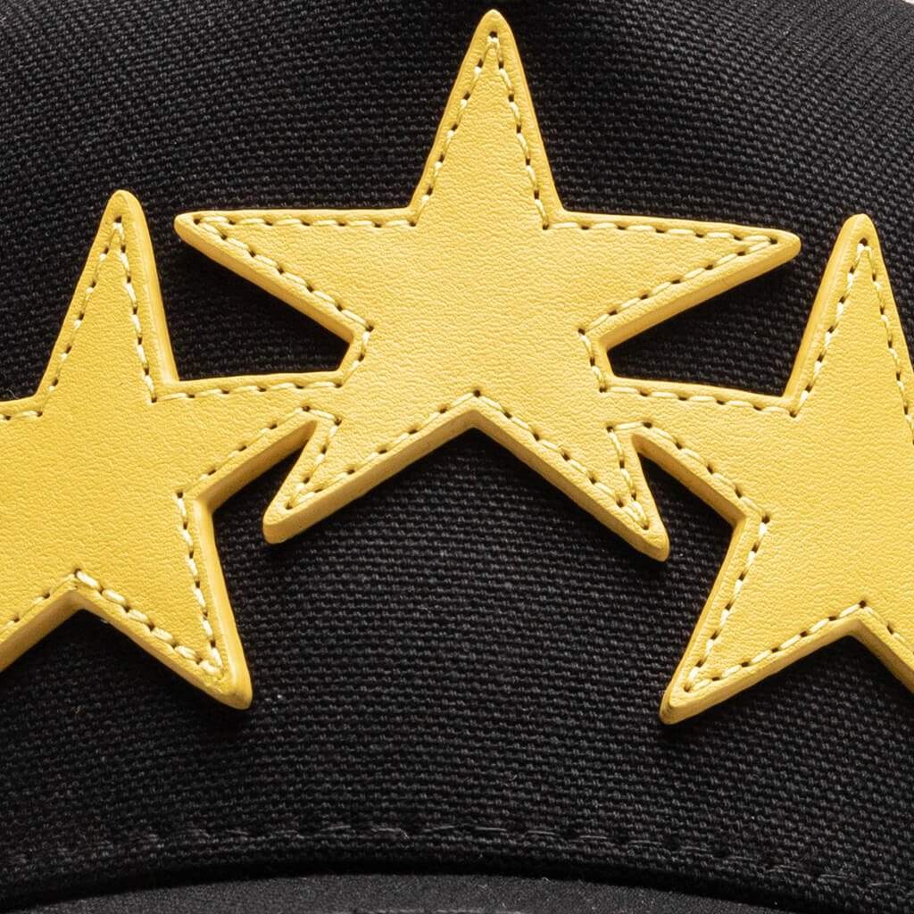 3 Star Canvas Hat - Black Champagne - Image 2