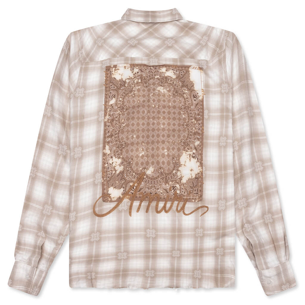 Bleach Bandana Patch Flannel - Light Camel - Image 2